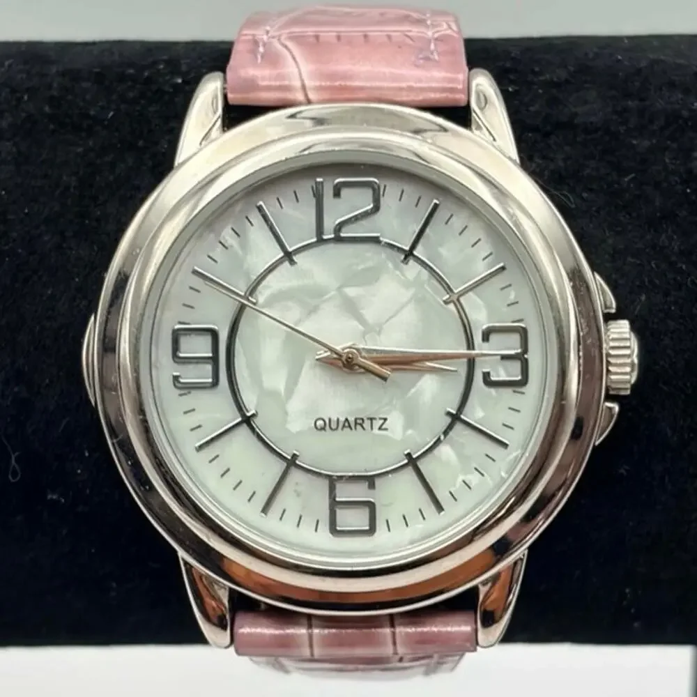 Pink & Silver Quartz Watch